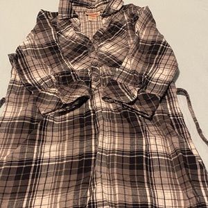 Girls plaid 3/4 length sleeve